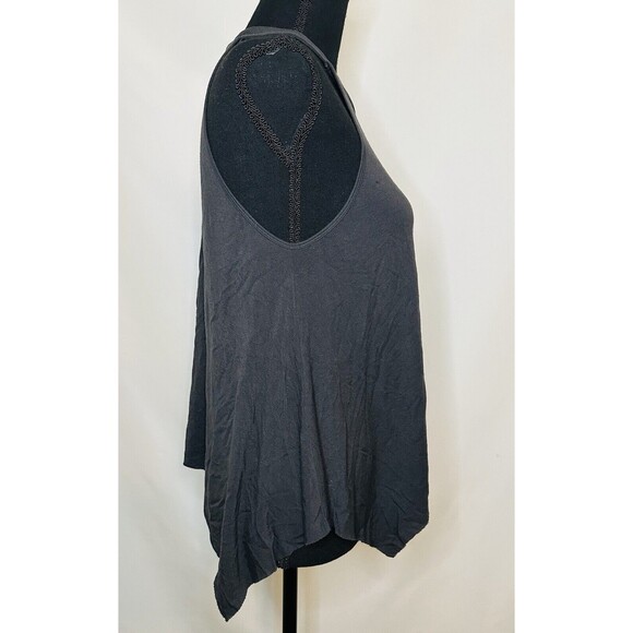 American‎ Eagle AE Soft & Sexy Halter Neck Tank Top XS Gray Black Asymmetric Hem - Picture 4 of 10